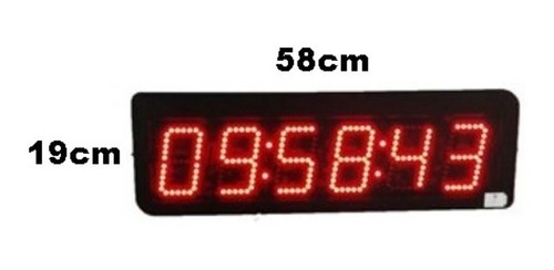 Timer Led 6 Dígitos Cronômetro De Parede E Controle Hh:mm:ss