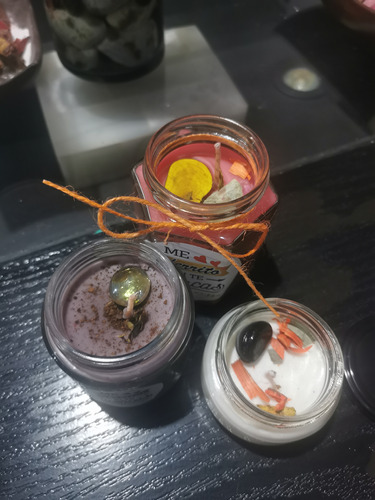 Velas Aromaticas Intencionadas Con Cuarzos 