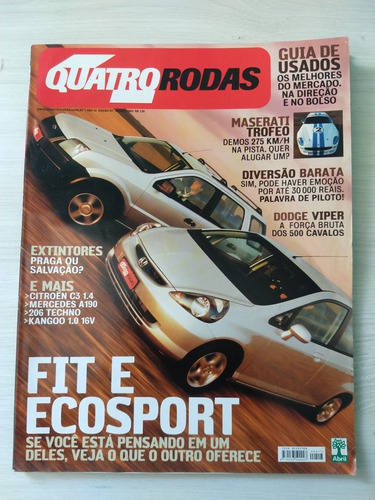 Revista Quatro Rodas 517, Maserati, Dodge Viper,fit, Re091