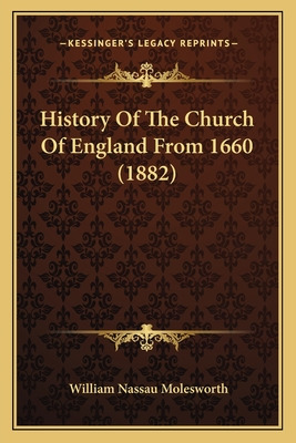 Libro History Of The Church Of England From 1660 (1882) -...