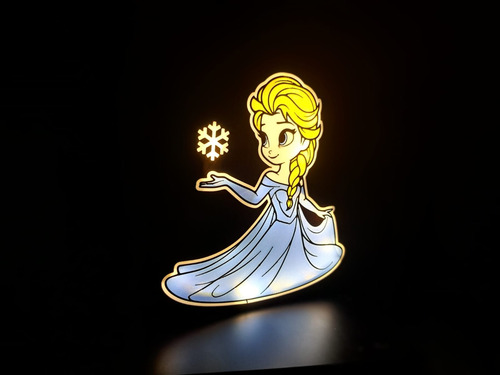 Lampara / Caja De Luz Led Con Personajes Animados