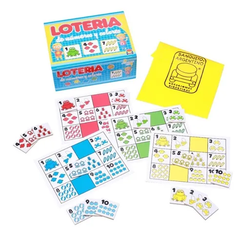 Lotería Números Y Colores Juego Mesa 3 En 1 Didáctico Madera
