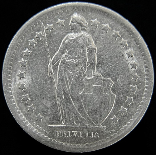 Suiza, 1/2 Franc, 1969. Xf++ (Usado)