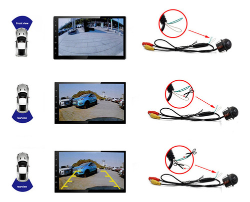 Cámara Ccd Con Lente Ojo De Pez Dynamic Track Para Coche, Vi