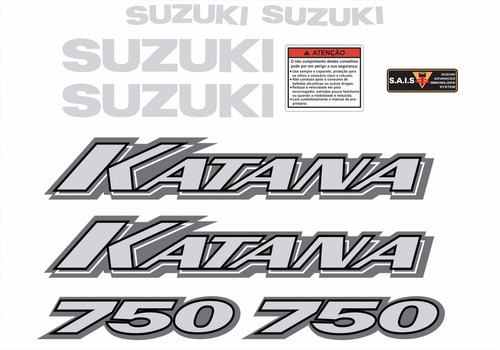 Kit Adesivos Compatível Suzuki Katana 750 Vermelha Ktn001