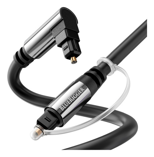 Cable Toslink De Audio Óptico Bluerigger, 3 Pies (90 Grados)