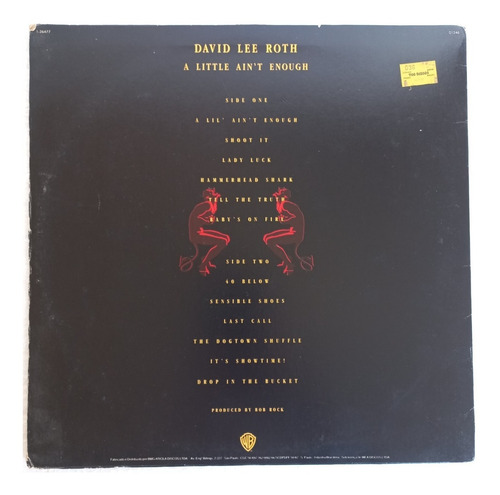 Lp Vinil David Lee Roth - A Little Ain't Enough (c/ Encarte)