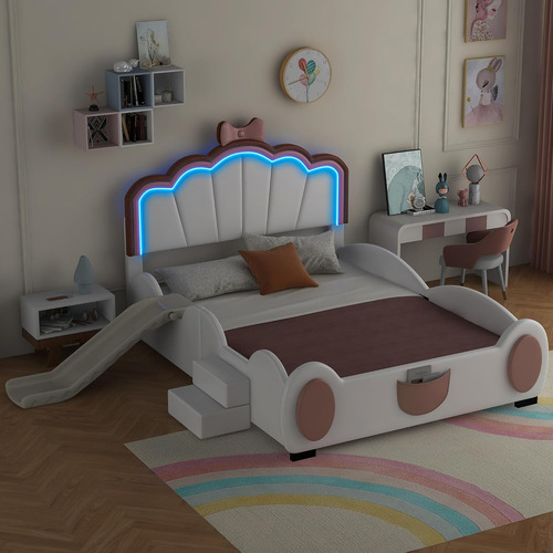 Base De Cama Tapizada De Tamaño Matrimonial Con Cabecero De