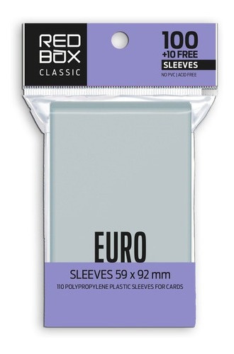 Protector Classic Euro (59.92 Mm) 110 Unidades - Red, De Red Box. Editorial Bureau De Juegos En Español