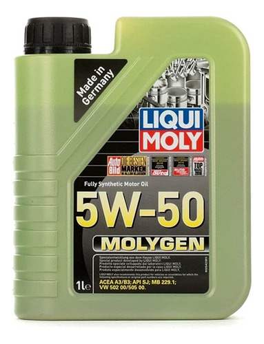 Aceite 5w 50 Full Sintetico Molygen Liqui Moly Aleman 1lt