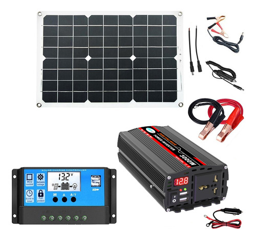 300w Kit De Panel Solar Inversor De Onda Sinusoidal Pura