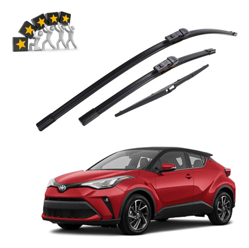 Plumas Limpiaparabrisas Flexibles Toyota C-hr 2016 Al 2021