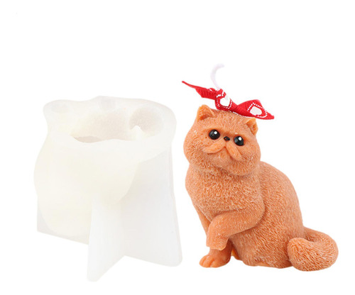 Molde De Silicona De Gato 3d Molde De Gato De Elevación De P