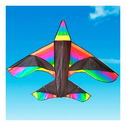 Cometa Avion Negro Chulo Multicolor 170cm Juego Aire Libre