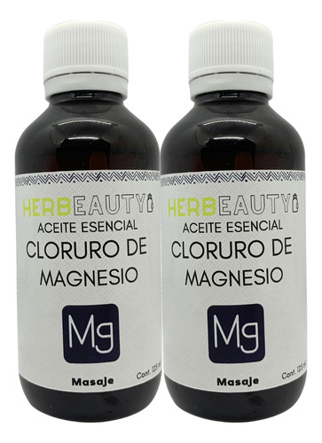 Aceite Esencial Para Masaje Cloruro De Magnesio 125ml Pack2