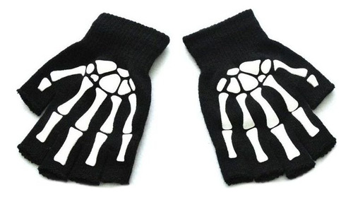 Nohle Guantes Unisex De Medio Dedo Con Calavera Esqueleto