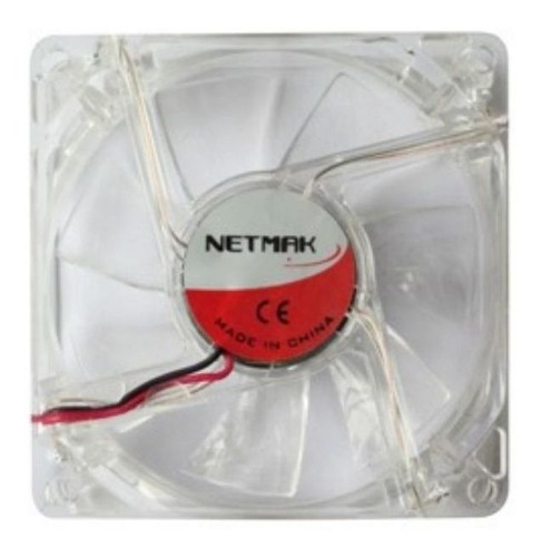 Fan Cooler Netmak 80x25 Transparente Con Luz Led