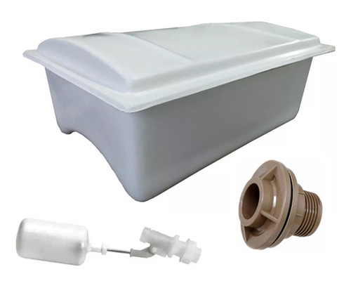 Kit Caixa De Agua 20l Para Boiler Solar Com Flange E Boia