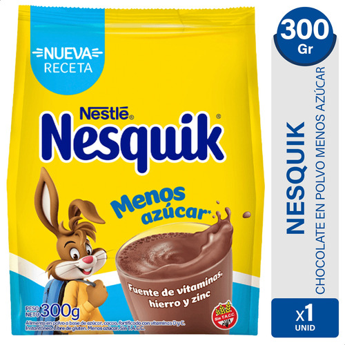 Nesquik Chocolate En Polvo Menos Azucar Cacao Nestle S/tacc