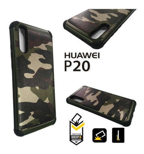 Imagen 3 de 4 de Case Camuflado Huawei P20 Lite, P20 Y P10 Leica