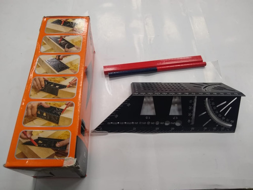 Imagen 4 de 6 de Escuadra Angulo Inglete 3d Regla En T 45/90grados