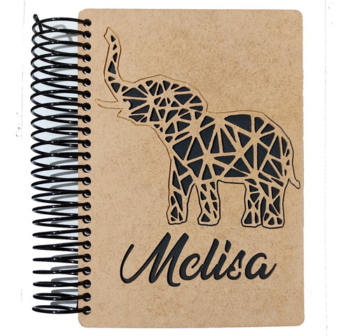 Libreta Portada Personalizada Apuntes Tareas Elefante B79