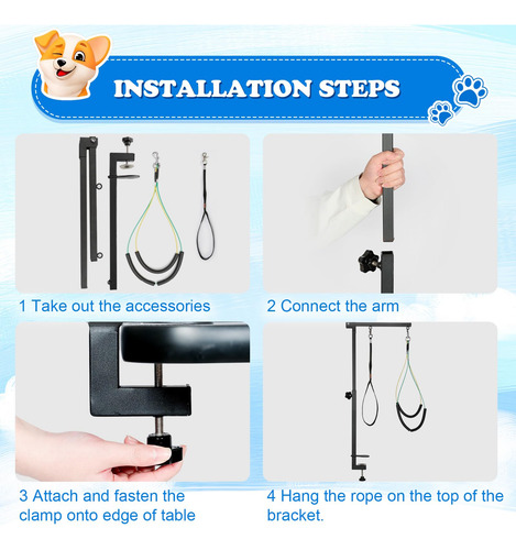 Mesa De Higiene De Cães Arm Breeze Touch Para Cães Pequenos