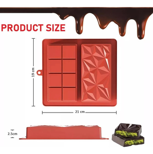 Molde De Silicona Dubai Para Chocolate, Praliné Y Bombones