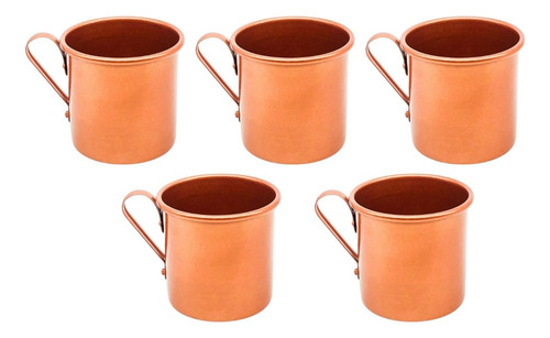 5 Caneca Moscow Mule  Premium Aluminio 350ml Gelo Kit 5