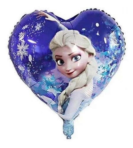 12 Globos De Frozen Metalico Con Varilla