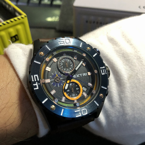 Reloj Acero 48mm Extri Cronos, Id Invicta Casio Citizen (Usado)