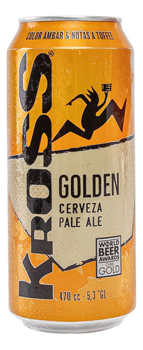 Pack 12x Cerveza Artesanal Kross Golden Ale 470cc Lata