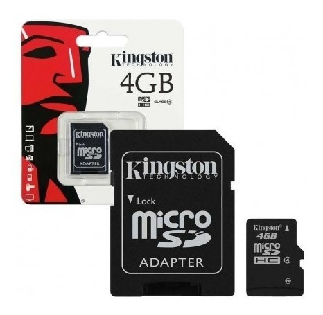 Imagen 1 de 5 de Memoria Micro Sd Kingston 4gb / Adaptador Pack 2 Unidades