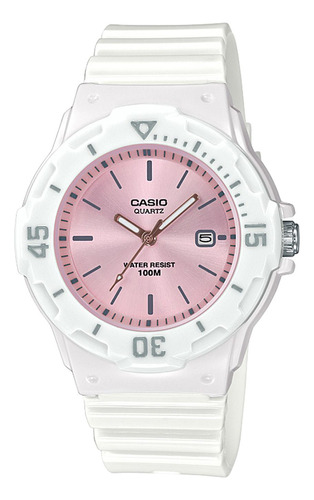 Reloj Casio Lrw-200h-4e3 Resina Juvenil Blanco