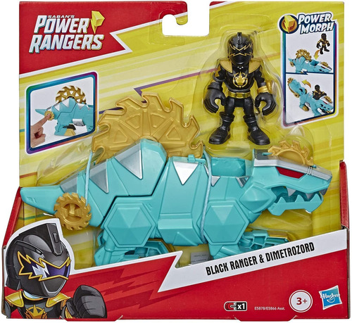 Power Rangers - Black Ranger & Dimetrozord - Hasbro E5866