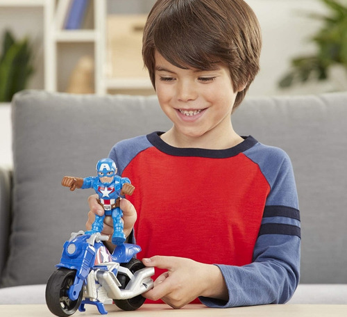 Sep De 3 Figuras Marvel Con Sus Vehiculos