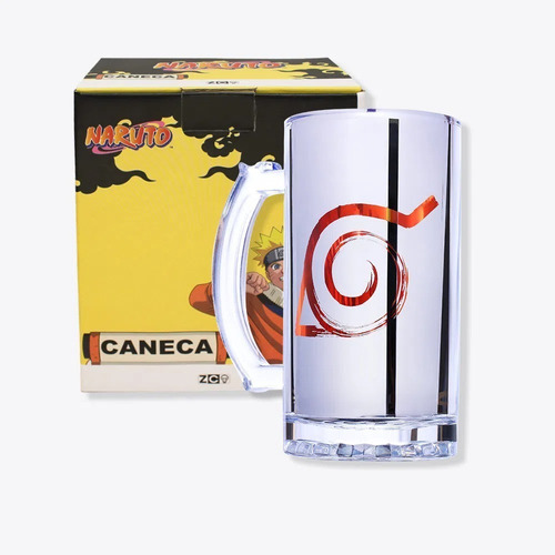 Caneca Chopp Eletrostática Naruto | Laranja | Metalizada