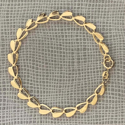 Pulsera De Oro Corazones