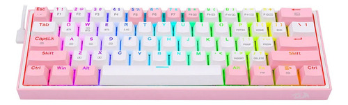 Teclado Redragon K616-rgb Fizz Pro Red Español - White/pink