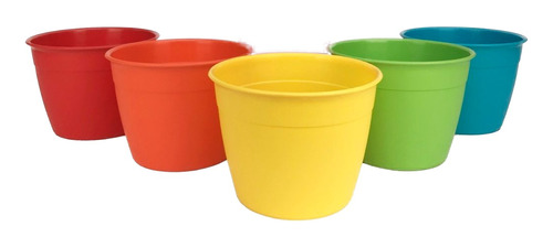 Maceta De Plastico Simil Redonda N24 Colores - Beruplast