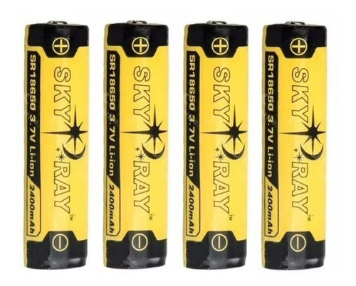 Pack De 4 Baterías Sky Ray 18650, 3000mah - Envío Gratis!