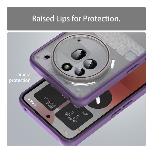 Funda Para Nothing Phone 3a Pro Celulares Carcasas + Mica Cristal Violeta Nothing Phone 3a Pro