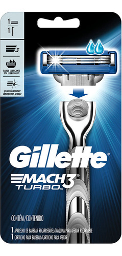 Máquina Para Afeitar Recargable Gillette Mach3 Turbo