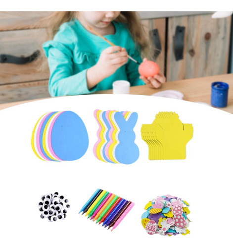 Pegatizas De Espuma De Pascua, Kit De Manualidades De