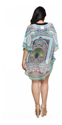 Imagen 3 de 3 de Kaftan Salida De Playa, Aplicacion De Pedreria Fina 30064
