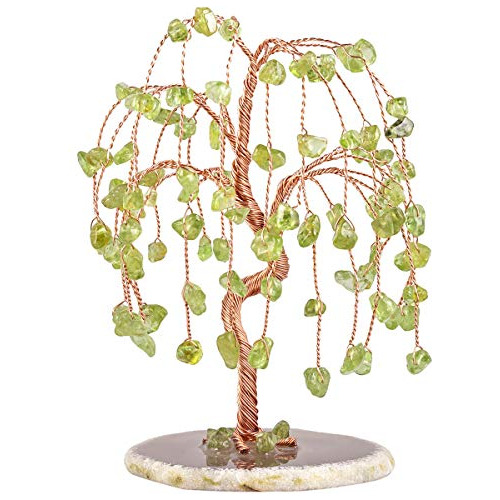 Peridot Crystal Tree Tumbled Stones, Geode Agate Slices...