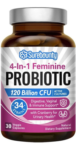 Probiotico 4 En 1 Para Mujer 30cp - Unidad a $6298