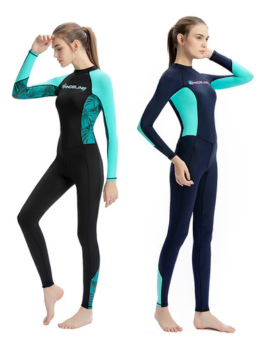 Traje De Baño De Neopreno Con Mangas Secas, Para Mujer, 1