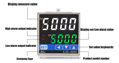 Controlador De Temperatura Infrarrojo Pid 0-1200c