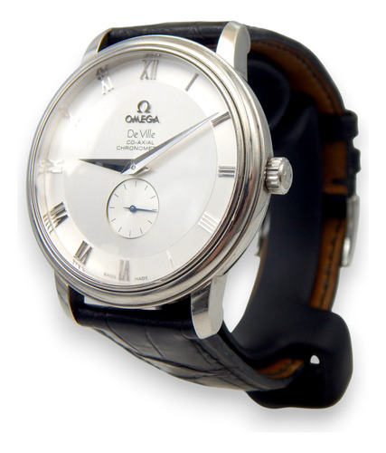 Omega De Ville 168.1070 Cronómetro Coaxial Cal. Correa Suiza Negro Plateado Blanco (Usado)